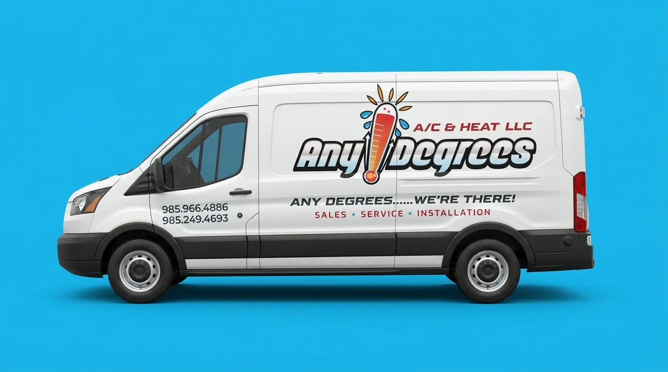 Any Degrees A/C & Heat wrapped service van